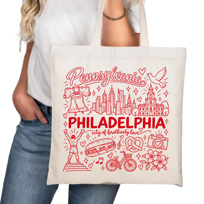 Philadelphia Symbols Tote Bag