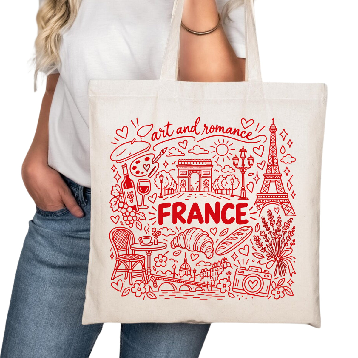 France Symbols Tote Bag