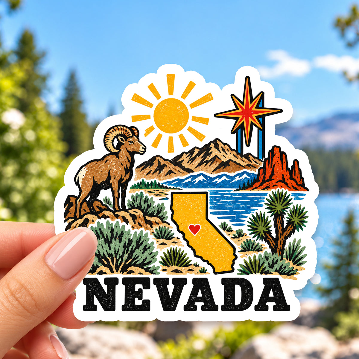 Nevada Retro Sticker