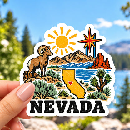 Nevada Retro Sticker