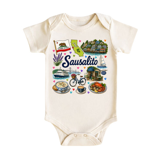 Sausalito California Baby Bodysuit for Boys Girls
