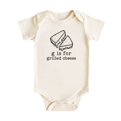 G Is for Grilled Cheese Baby Bodysuit