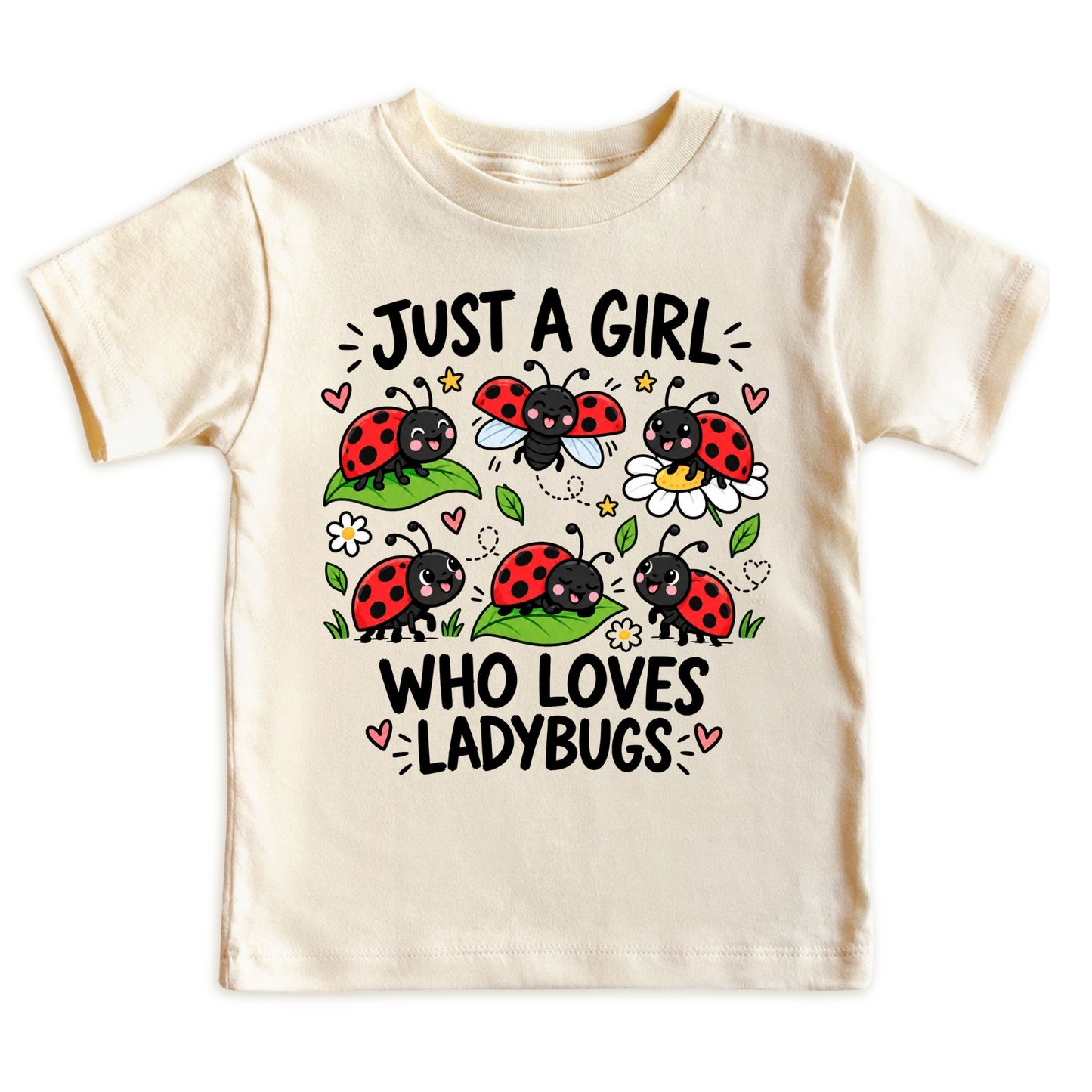 Just a Girl Who Loves Ladybugs Kids T-Shirt