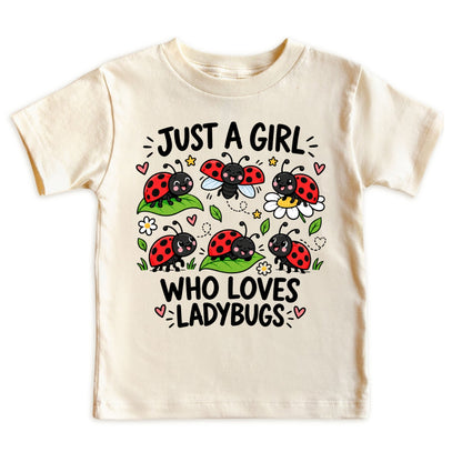 Just a Girl Who Loves Ladybugs Kids T-Shirt