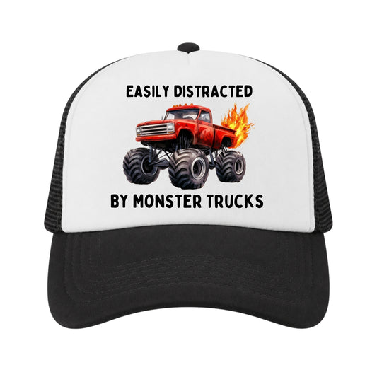 Monster Truck Trucker Hat for Kids, Girls Boys Monster Truck Gift