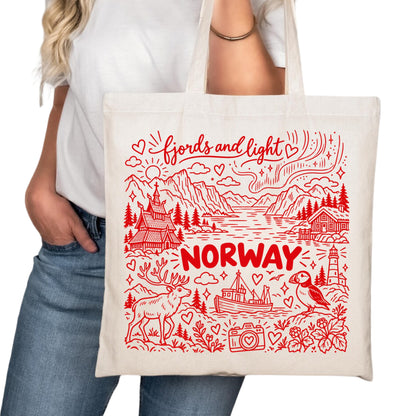 Norway Symbols Tote Bag