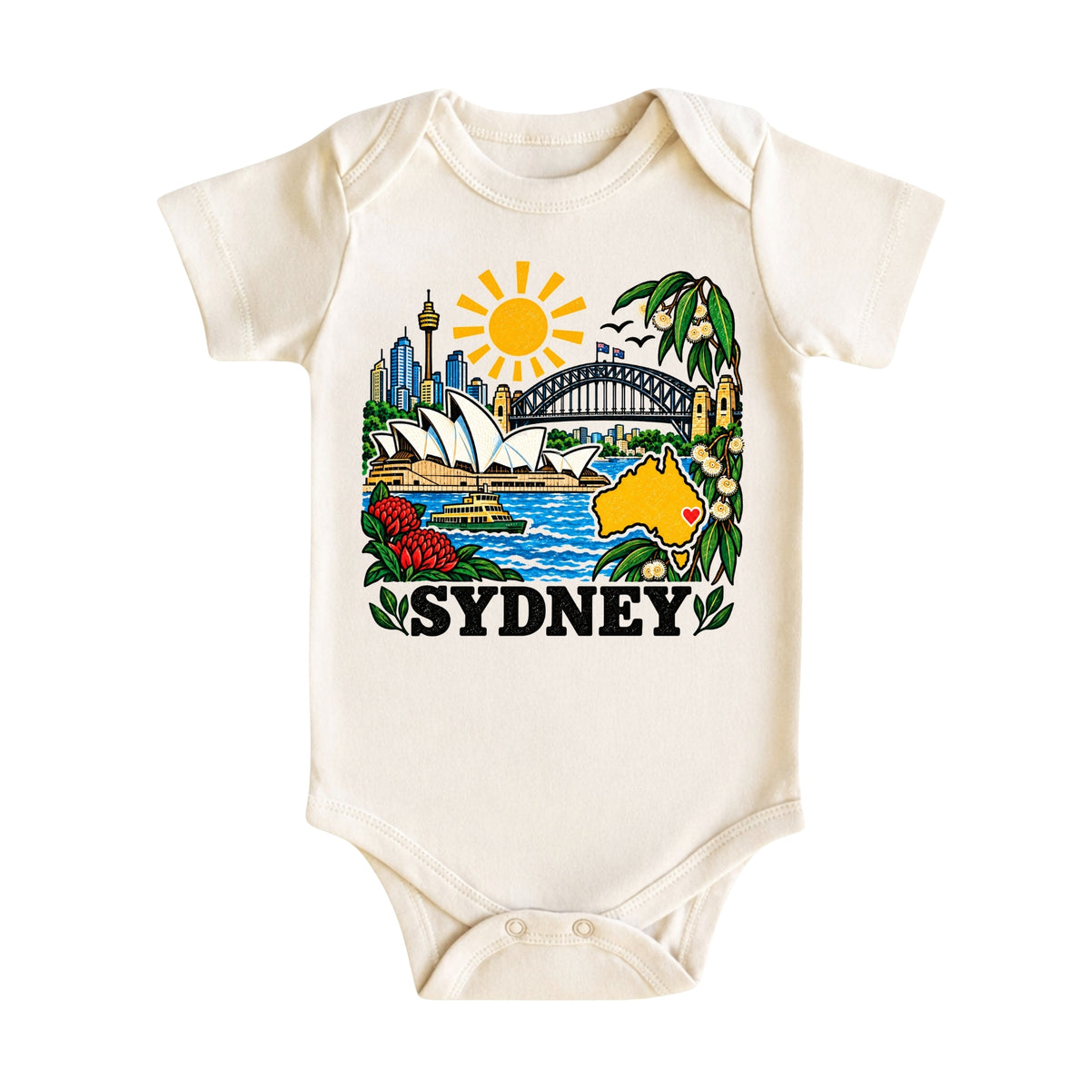 Sydney Australia Baby Bodysuit
