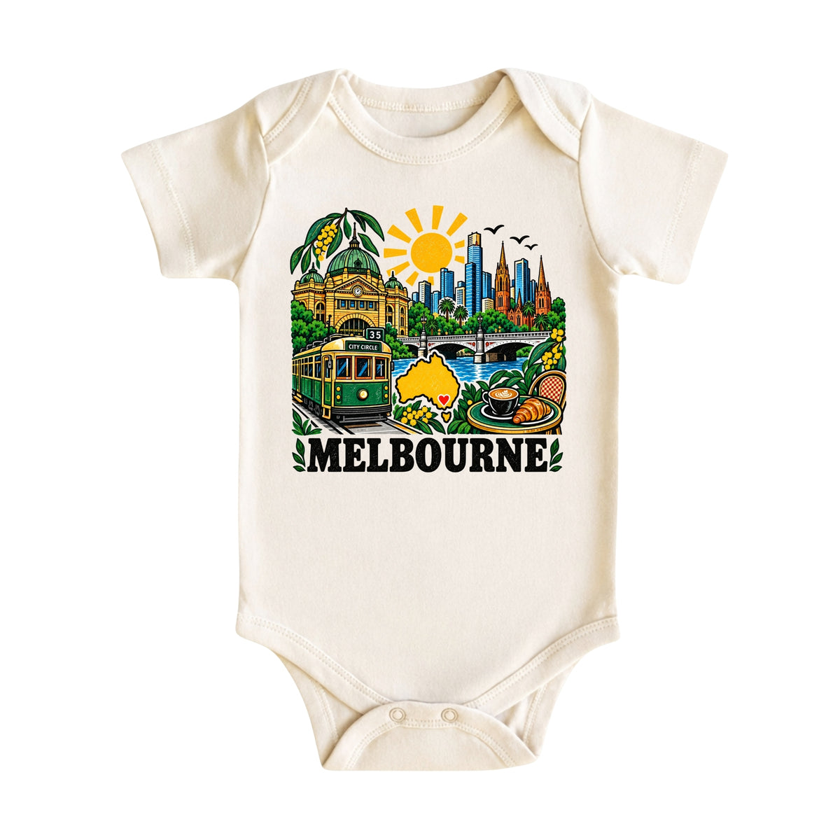Melbourne Australia Baby Bodysuit