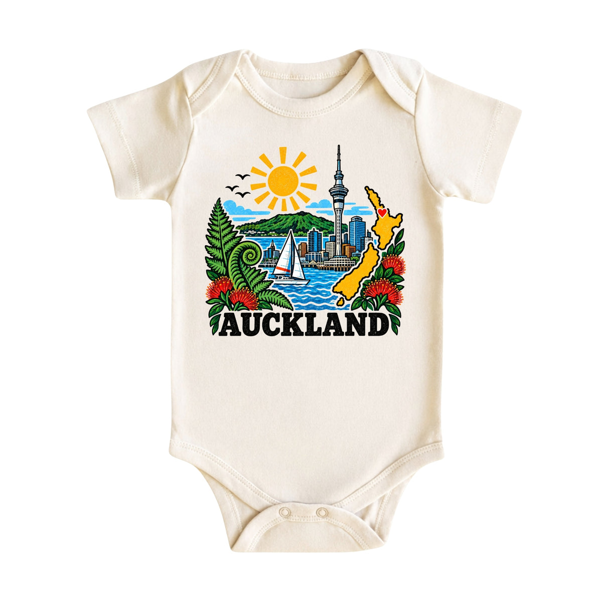 Auckland New Zealand Baby Bodysuit