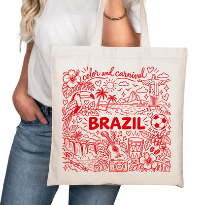 Brazil Symbols Tote Bag