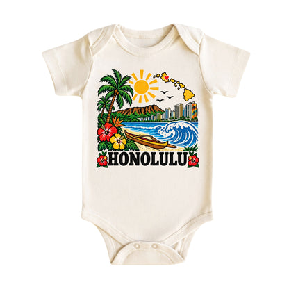 Honolulu Hawaii Baby Bodysuit