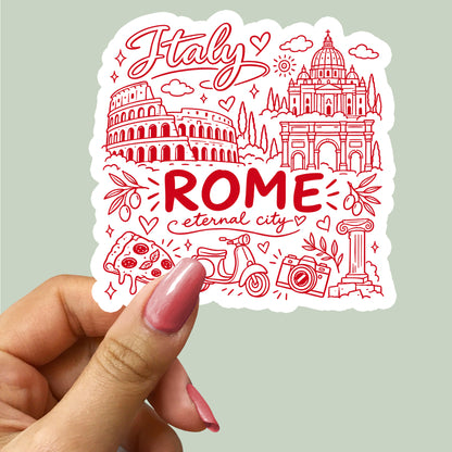 Rome Italy City Symbols Sticker