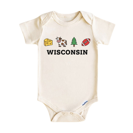 Wisconsin Baby Onesie ®, Dairyland Baby Bodysuit for Boys Girls