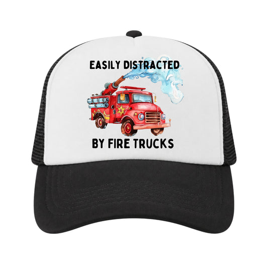 Fire Truck Trucker Hat for Kids, Girls Boys Fire Truck Lover Gift