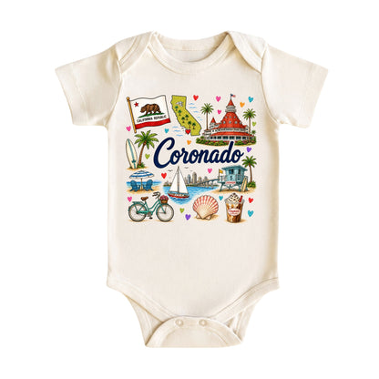 Coronado California Baby Bodysuit for Boys Girls