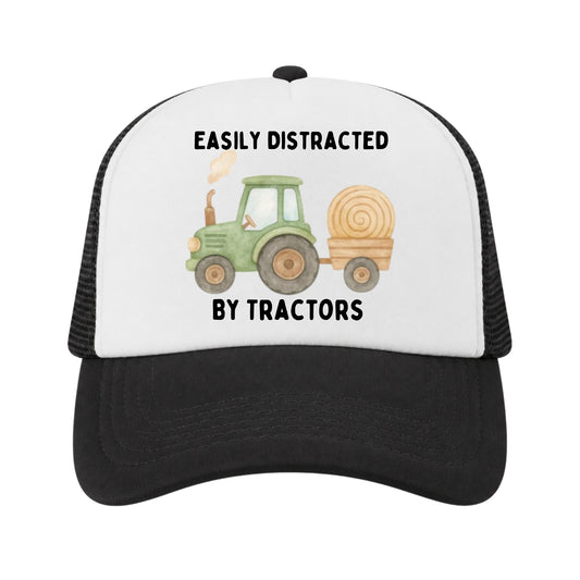 Tractor Trucker Hat for Kids, Girls Boys Tractor Lover Gift