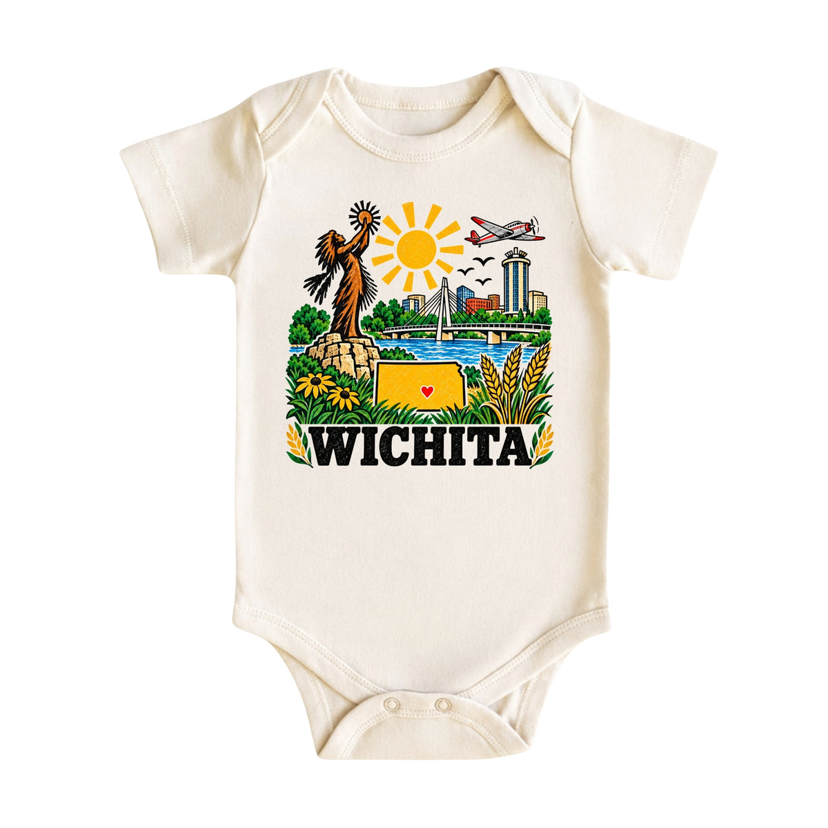 Wichita Kansas Baby Bodysuit