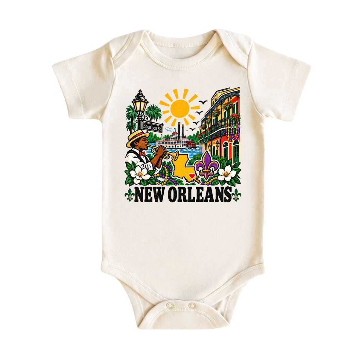 New Orleans Louisiana Baby Bodysuit