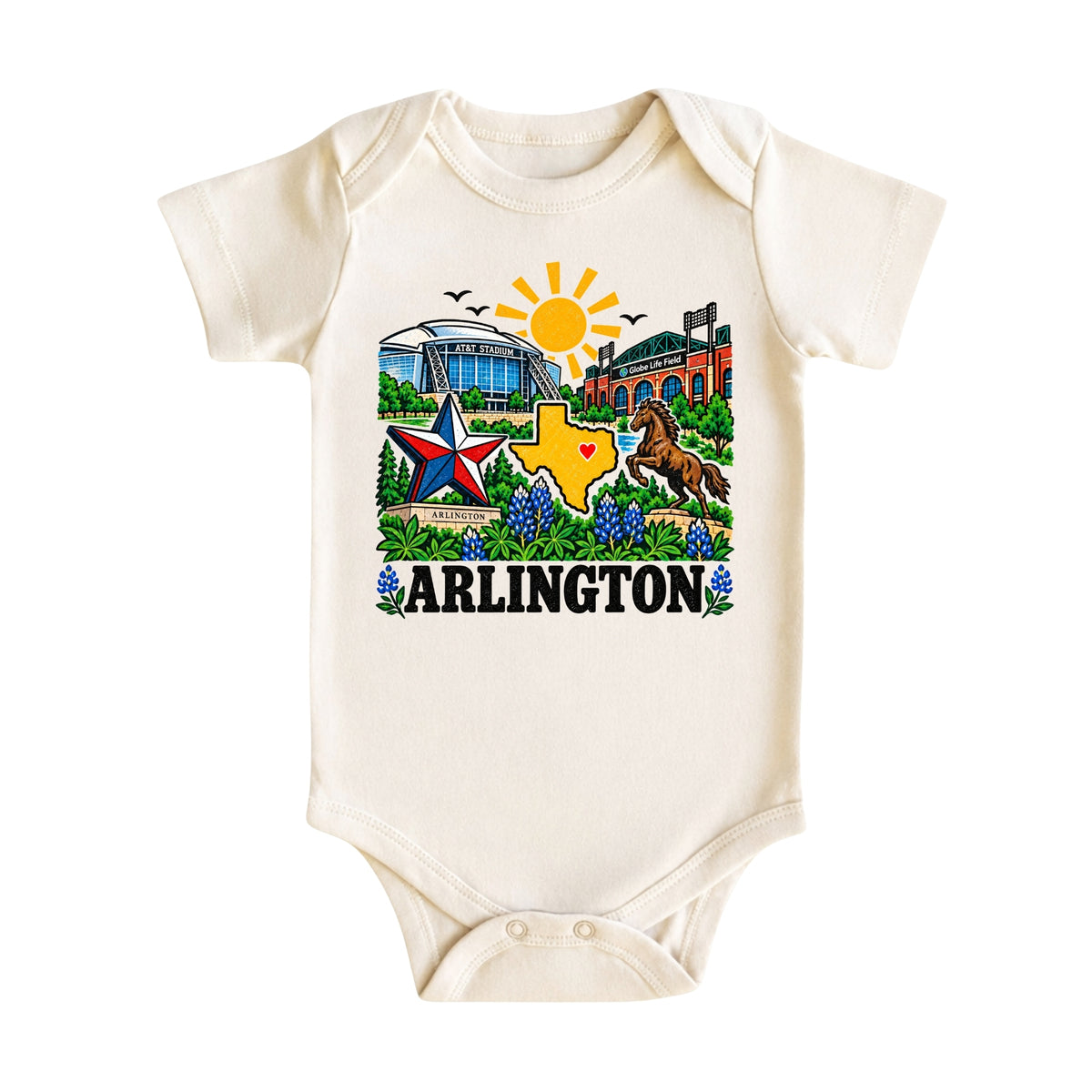 Arlington Texas Baby Bodysuit