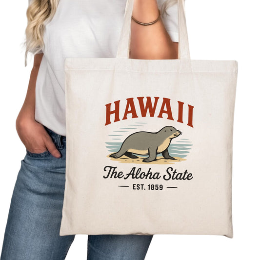 Hawaii Tote Bag, Honolulu Hilo Kailua Travel Market Bag