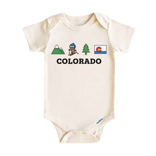 Colorado Baby Onesie ®, Denver, Rocky Mountain Baby Bodysuit for Boys Girls