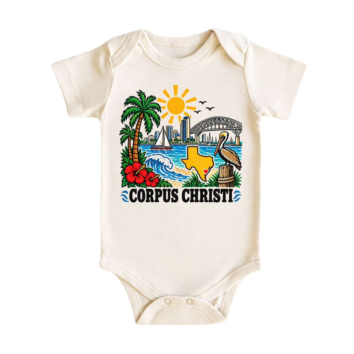 Corpus Christi Texas Baby Bodysuit