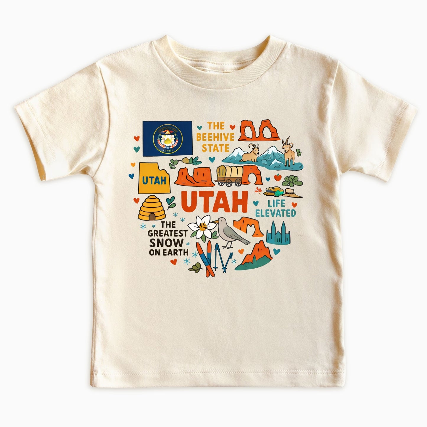 Utah Kids Sweatshirt - Beehive State Icons