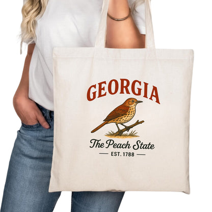 Georgia Tote Bag, Atlanta Augusta Columbus Travel Market Bag