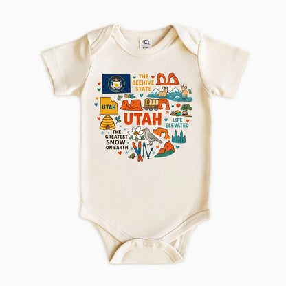 Utah Kids Sweatshirt - Beehive State Icons