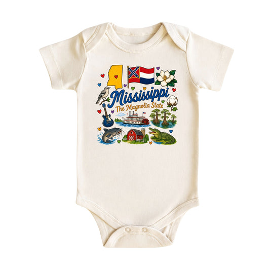 Mississippi Baby Bodysuit for Boys Girls