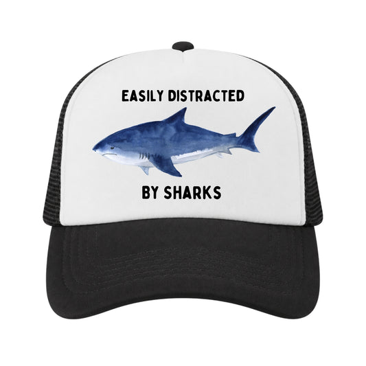 Shark Trucker Hat for Kids, Girls Boys Shark Lover Gift