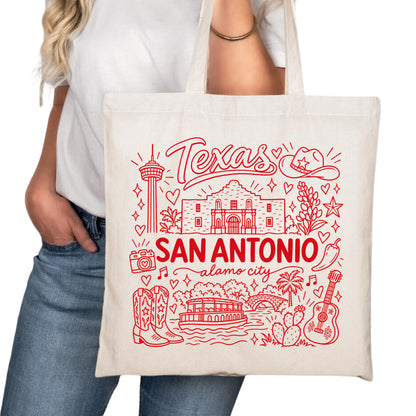 San Antonio Symbols Tote Bag