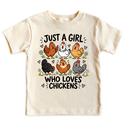 Just a Girl Who Loves Chickens Kids T-Shirt