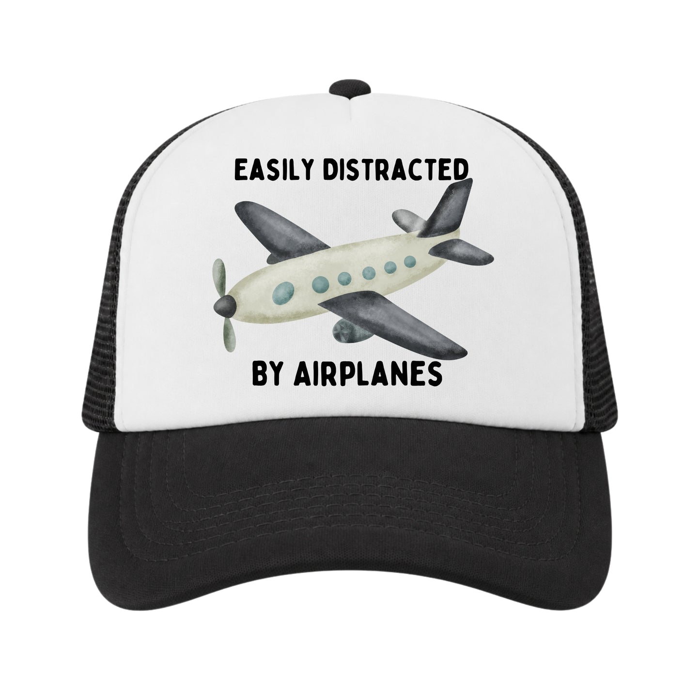 Airplane Trucker Hat for Kids, Girls Boys Airplane Lover Gift