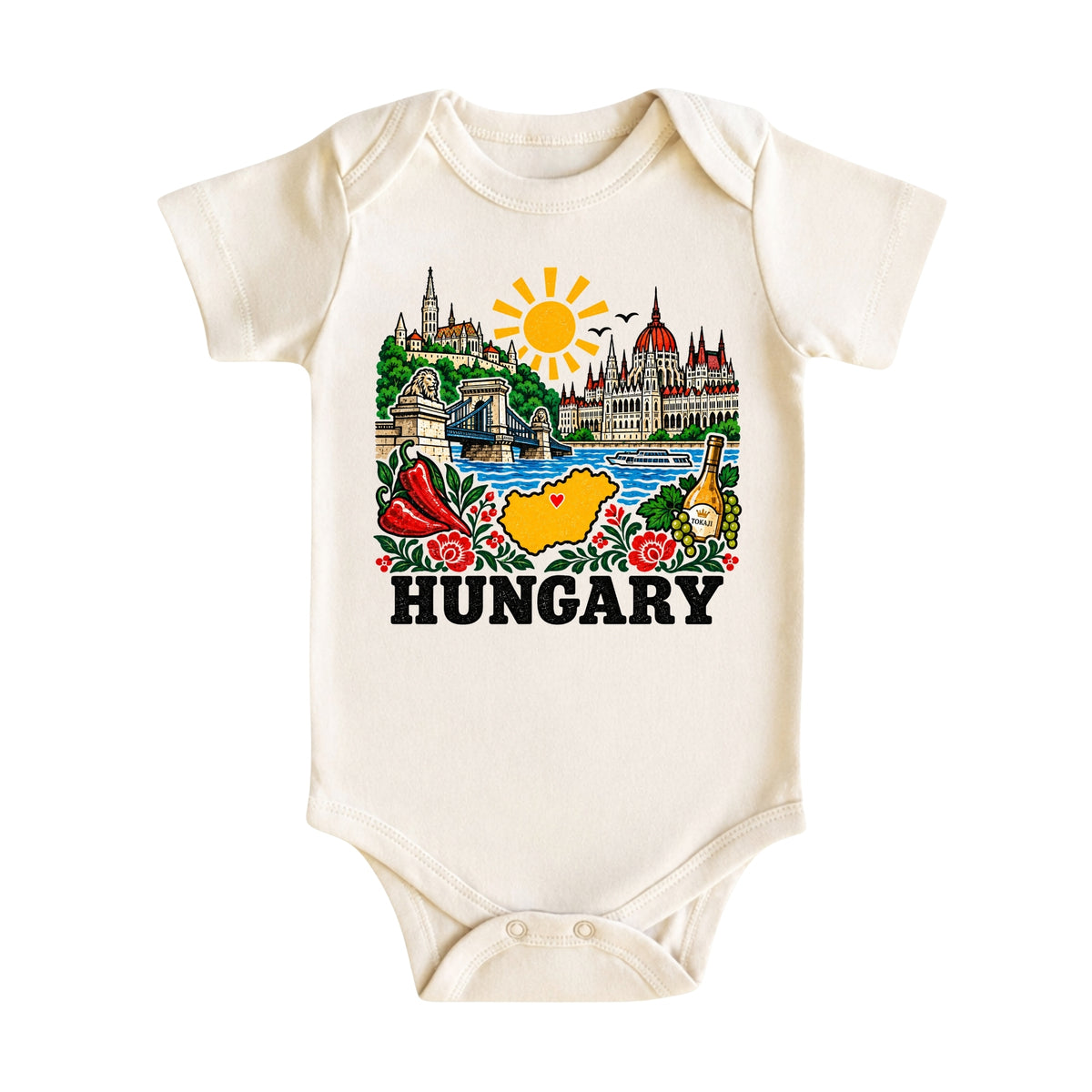Hungary Baby Bodysuit