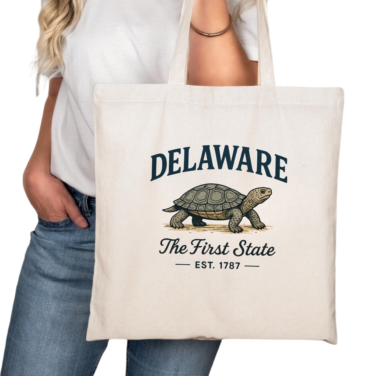 Delaware Tote Bag, Wilmington Dover Newark Travel Market Bag