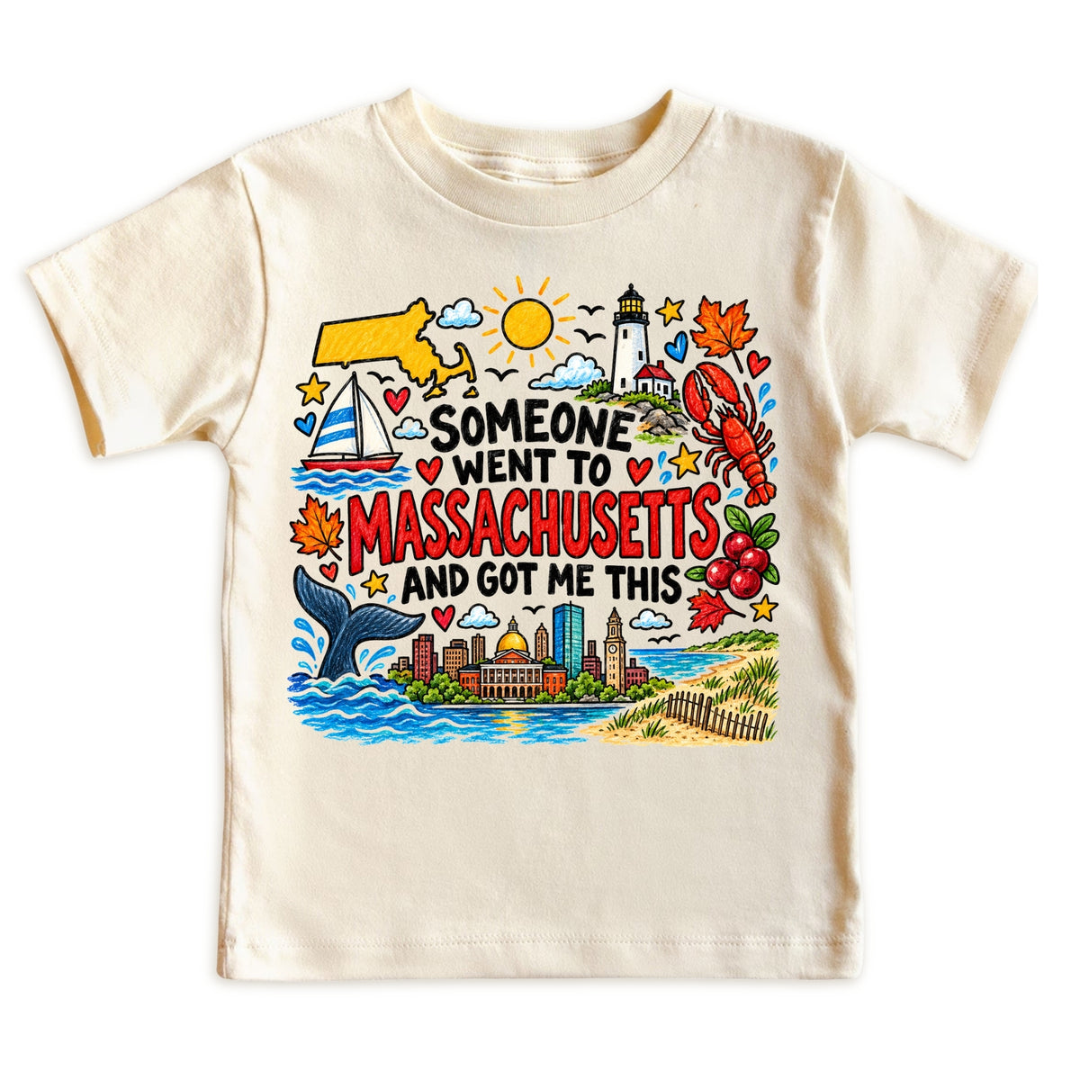 Massachusetts Kids Souvenir Tee