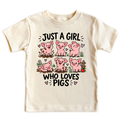 Just a Girl Who Loves Pigs Kids T-Shirt