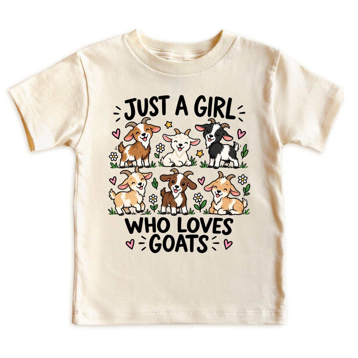 Just a Girl Who Loves Goats Kids T-Shirt