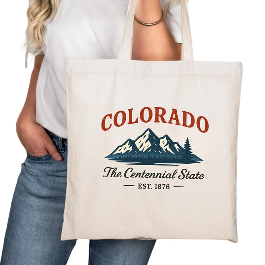 Colorado Tote Bag, Denver Colorado Springs Aurora Travel Market Bag