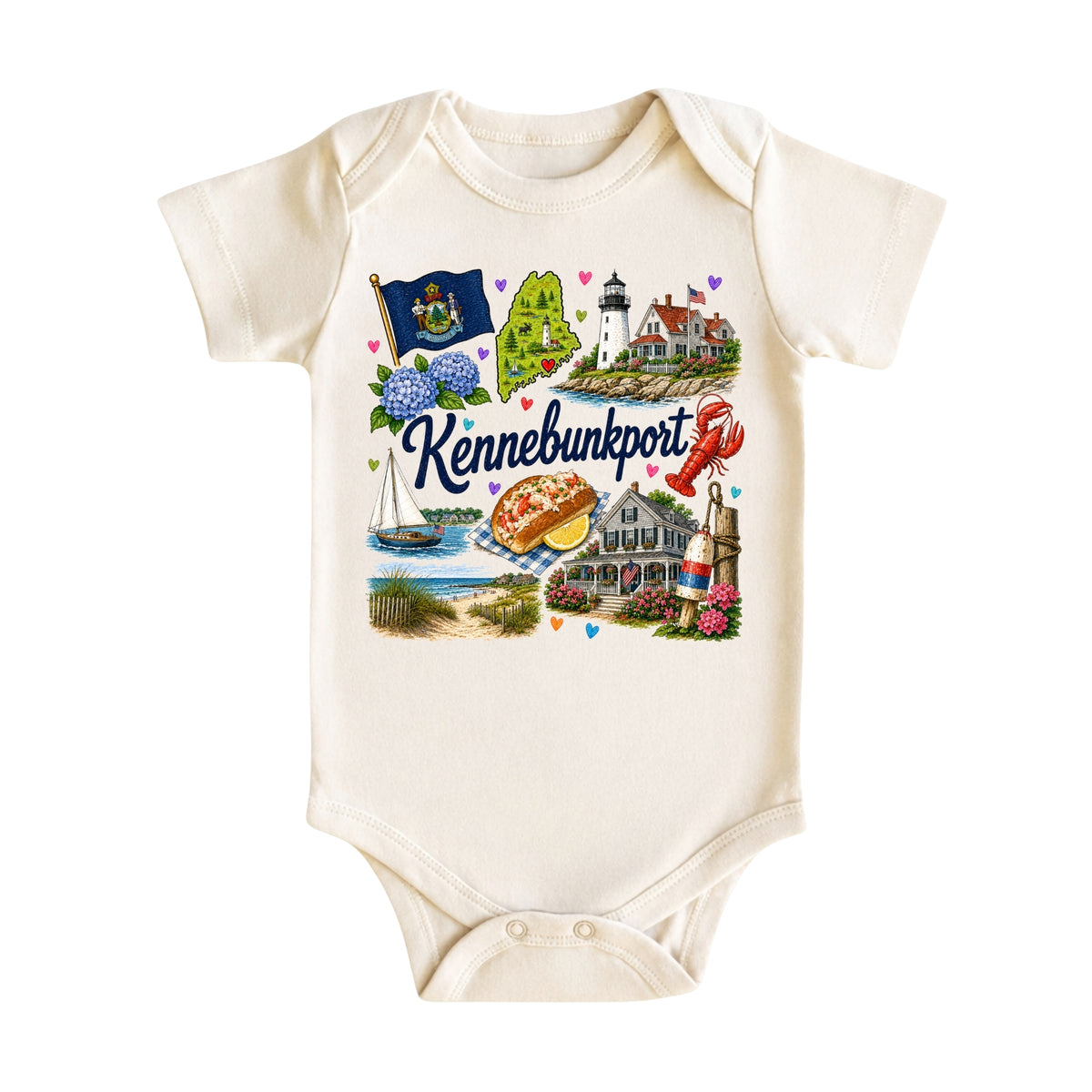 Kennebunkport Maine Baby Bodysuit for Boys Girls