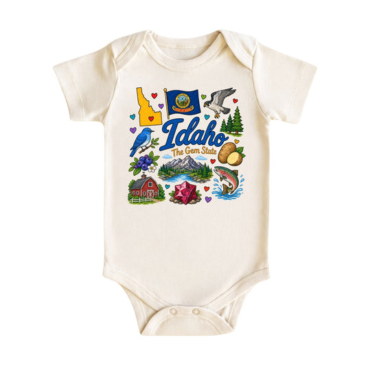 Idaho Baby Bodysuit for Boys Girls