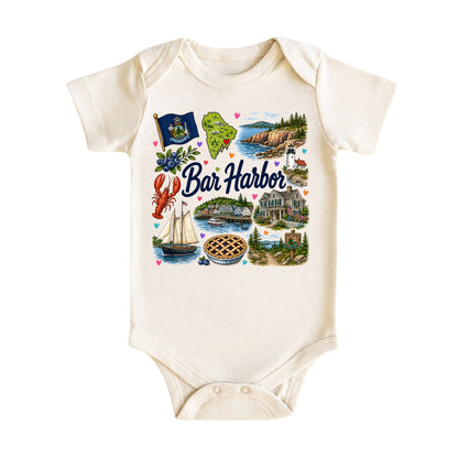 Bar Harbor Maine Baby Bodysuit for Boys Girls