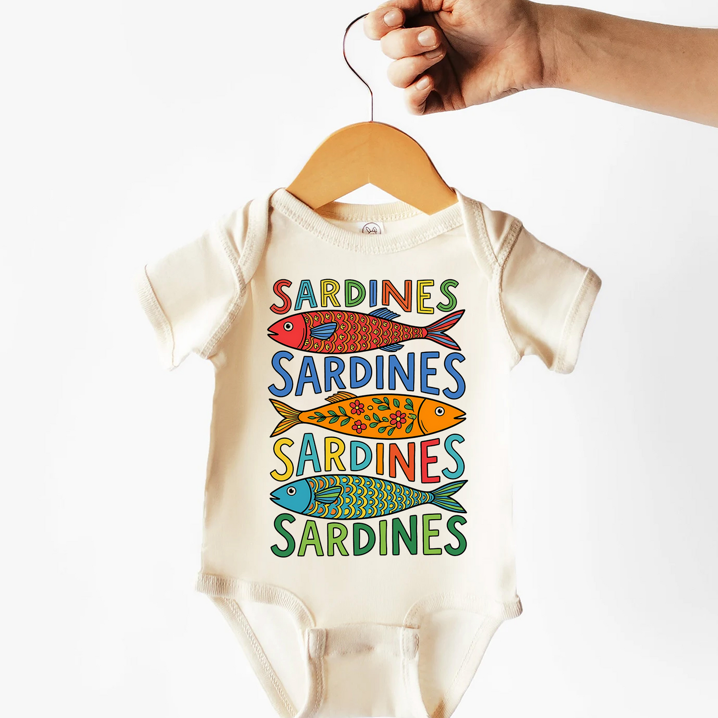 Colorful Sardines Pattern Kids Graphic T-Shirt
