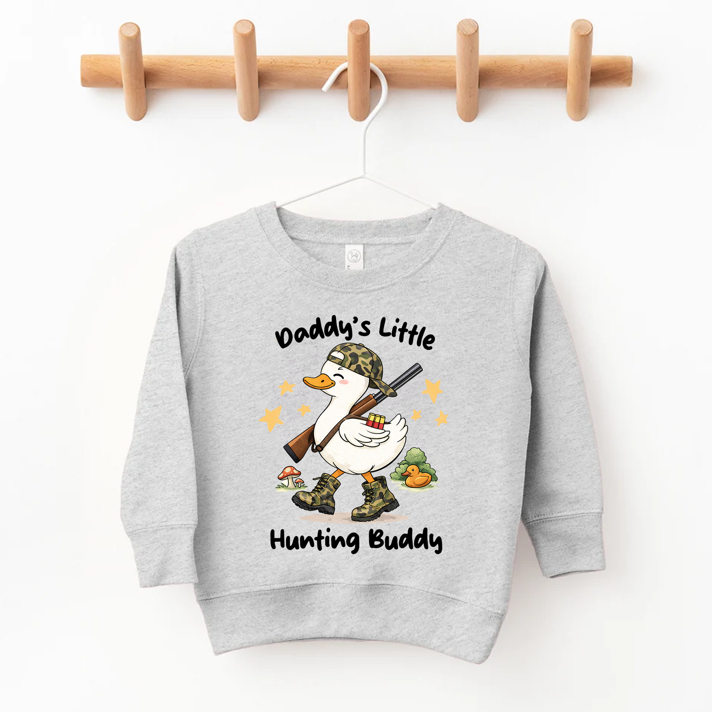 Daddy's Little Hunting Buddy - Camo Goose Kids T-Shirt