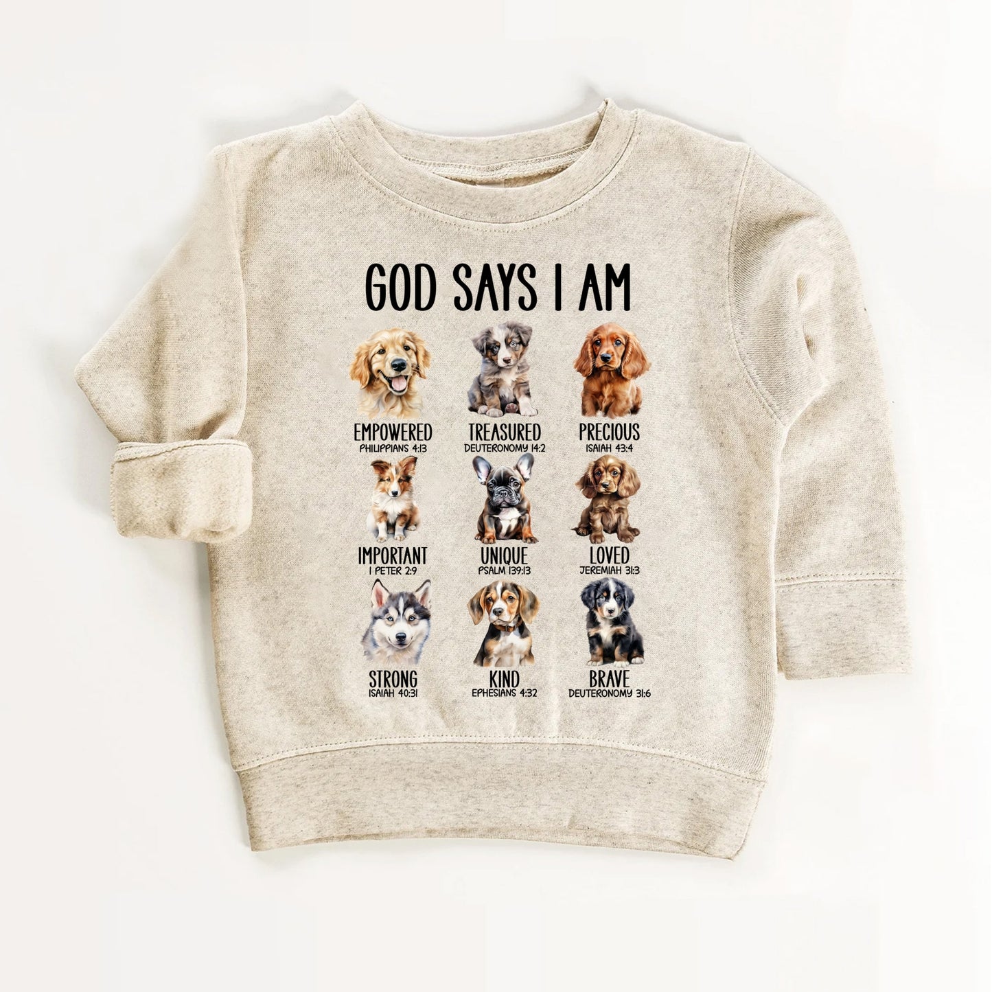 God Says I Am – Dog Themed Faith Kids Shirt