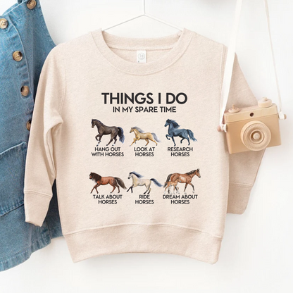 Things I Do In My Spare Time - Horse Kids Shirt