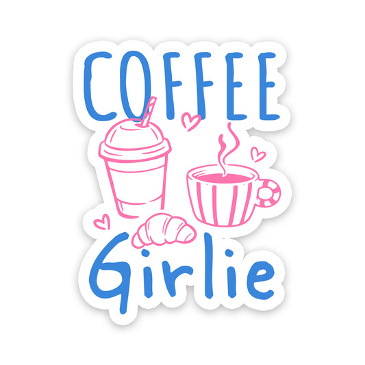 Coffee Girlie Aesthetic Pastel Vinyl Sticker