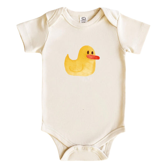 Watercolor Duck Baby Bodysuit