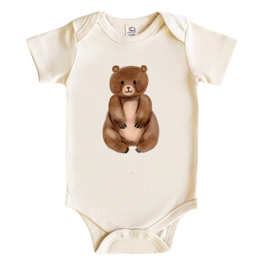 Watercolor Bear Baby Bodysuit